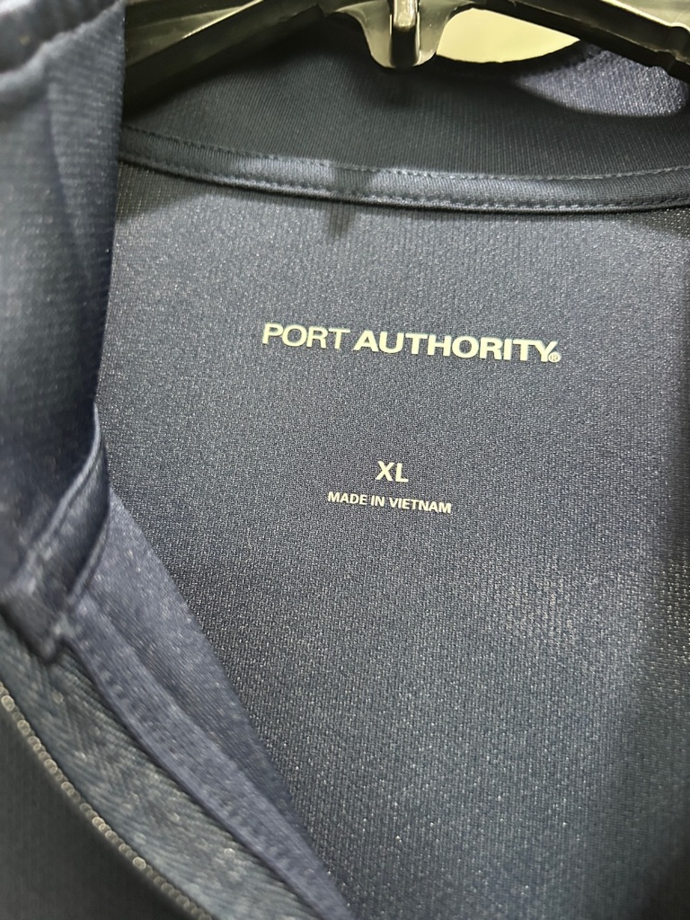 Port Authority Navy Hawks Quarter-Zip Pullover. Heartland Hawks XL - Picture 2 of 2